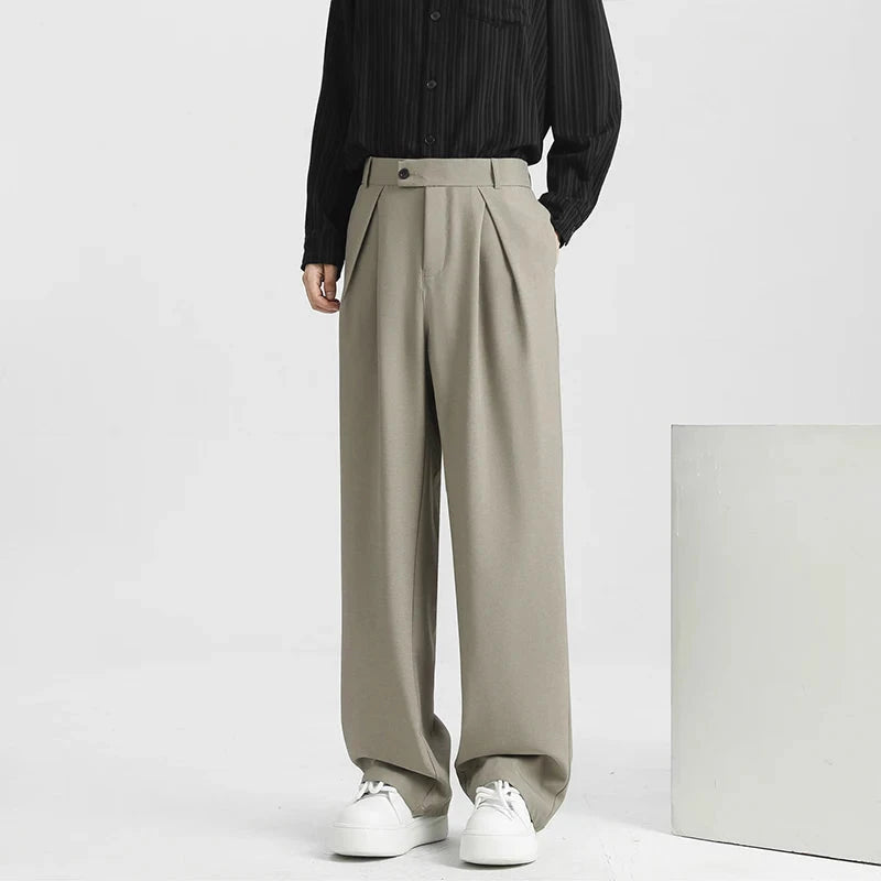 Men's Light Luxury Naples Slim-fit Suit Pants Casual Japanese Retro Premium Quality Elegant Popular Leisure Trousers 2026 Spring voguable