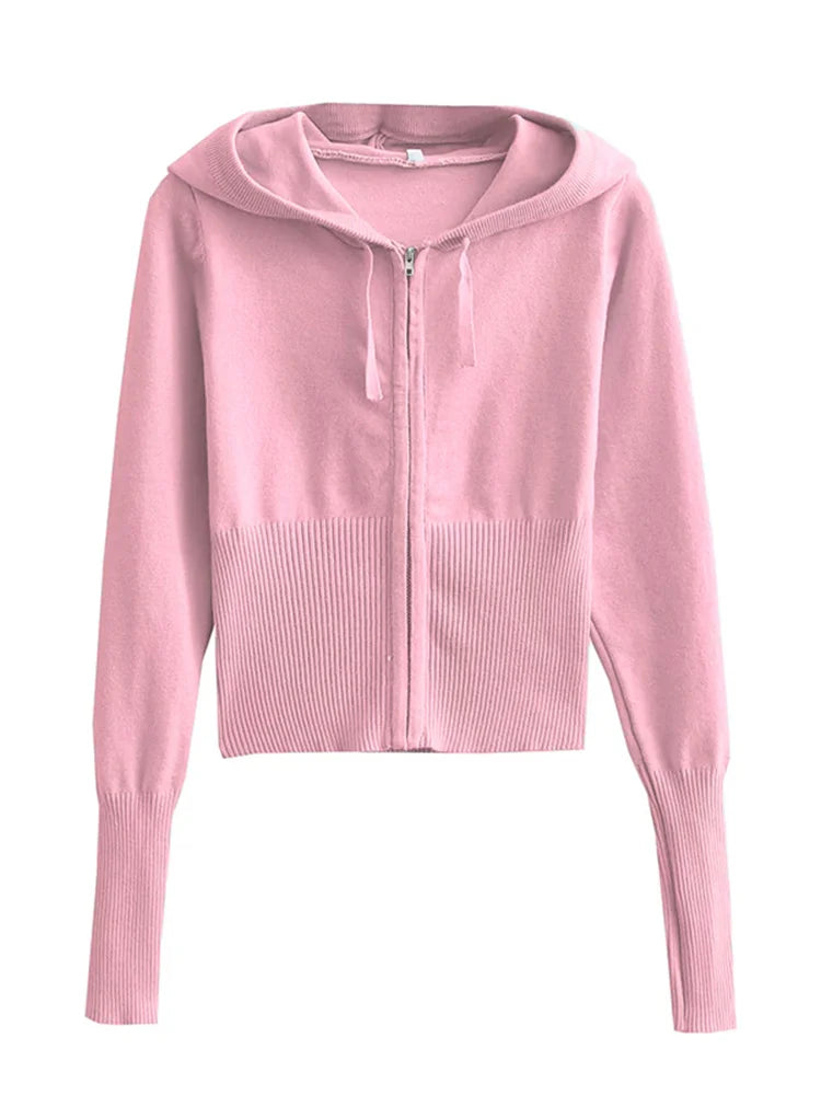 Tossy Knit Fashion 2 Piece-Set Trousers Hoodie Tracksuit Women Crop top Knitwear And Women's Pants Sets Female Trousers Outfits voguable