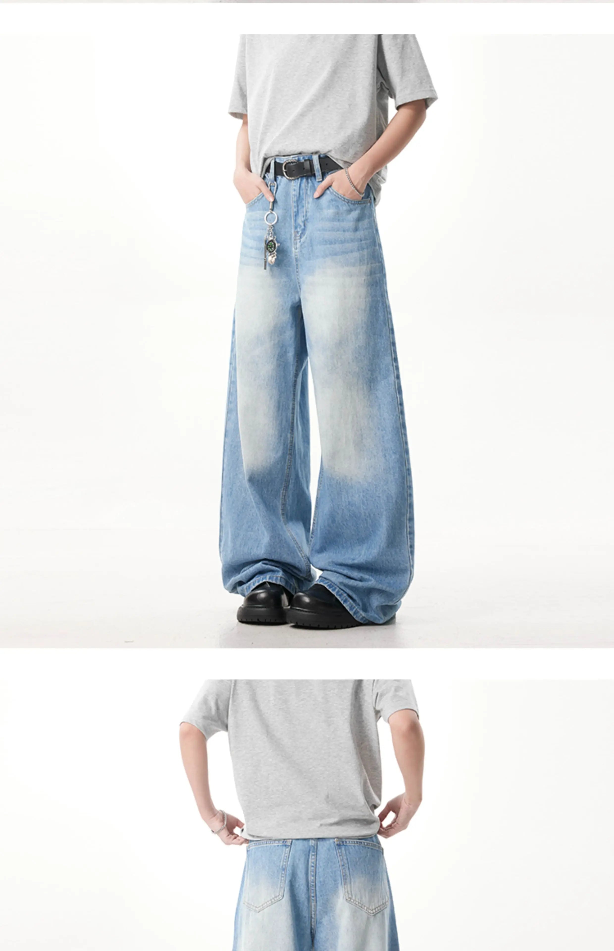 Big boy Jeans for Men Streetwear Baggy Jeans Washed Denim Leisure Simple Dime Pants straight Women Jeans Mujer Hot traf jean voguable