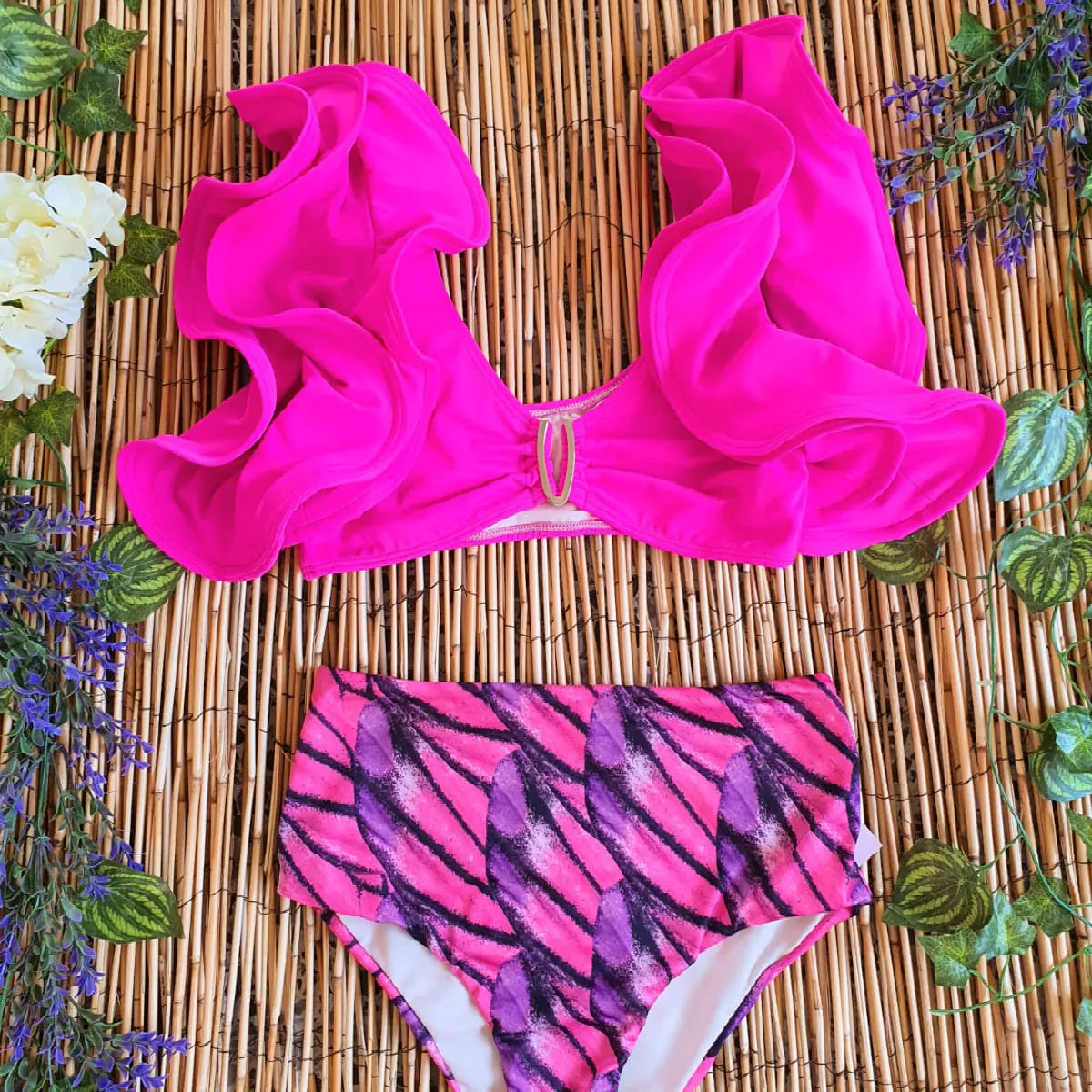 New High Waist Bikini Swimwear Women Swimsuit Push Up Bikinis Women Bathing Suit Biquini Ruffle Bikini Summer Beach Wear voguable