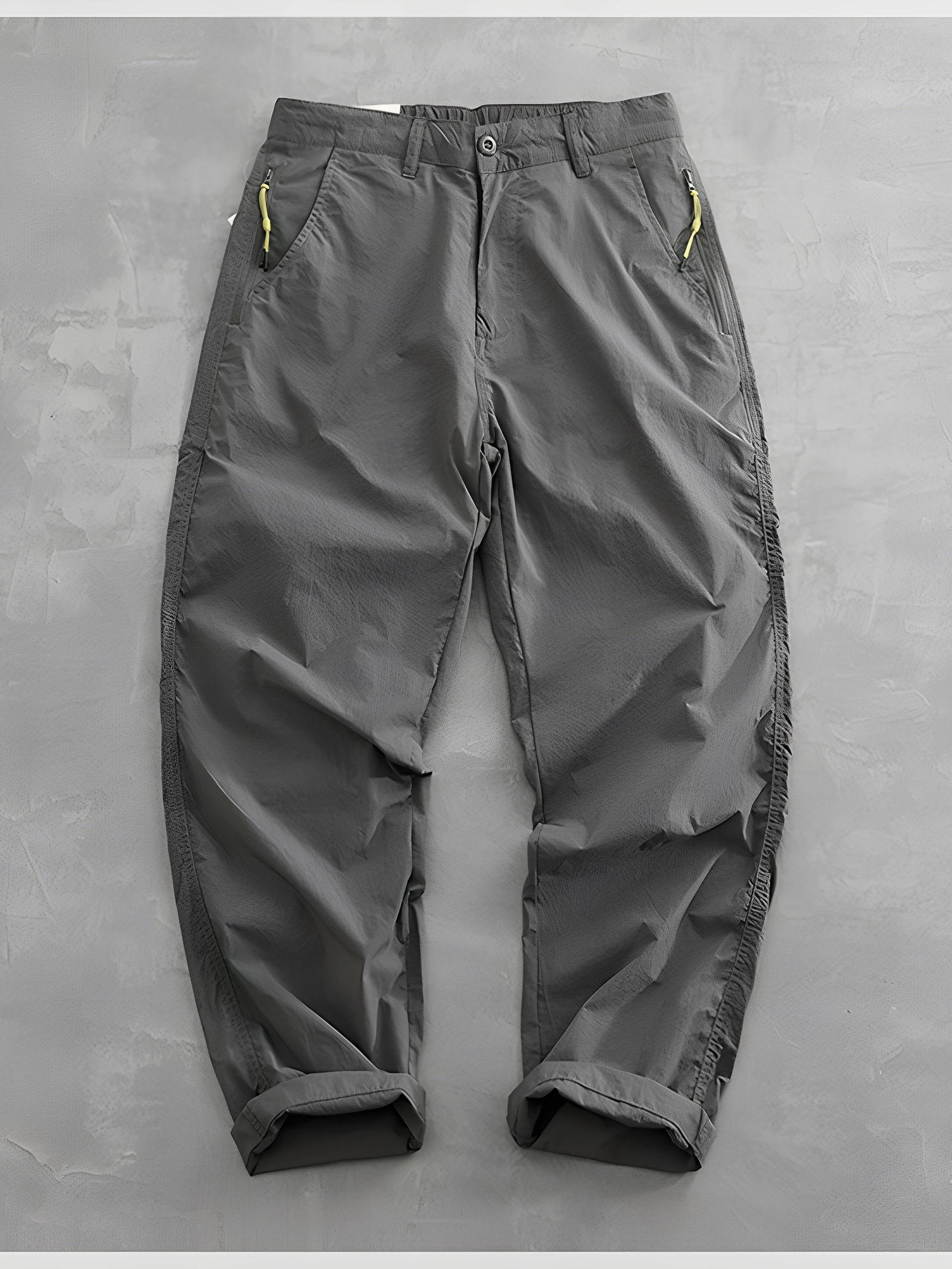 Voguable  Outdoor Men's Casual Pants Thin Workwear Loose Fit Quick Dry Straight Leg Trousers Lightweight Windproof Summer Fashion voguable