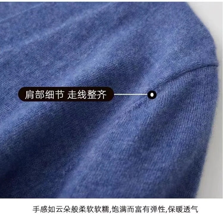 Autumn/Winter New Men's Business and Leisure V-neck Thin Knitted Cardigan Sweater Warm and Fashionable High Quality Knitted voguable