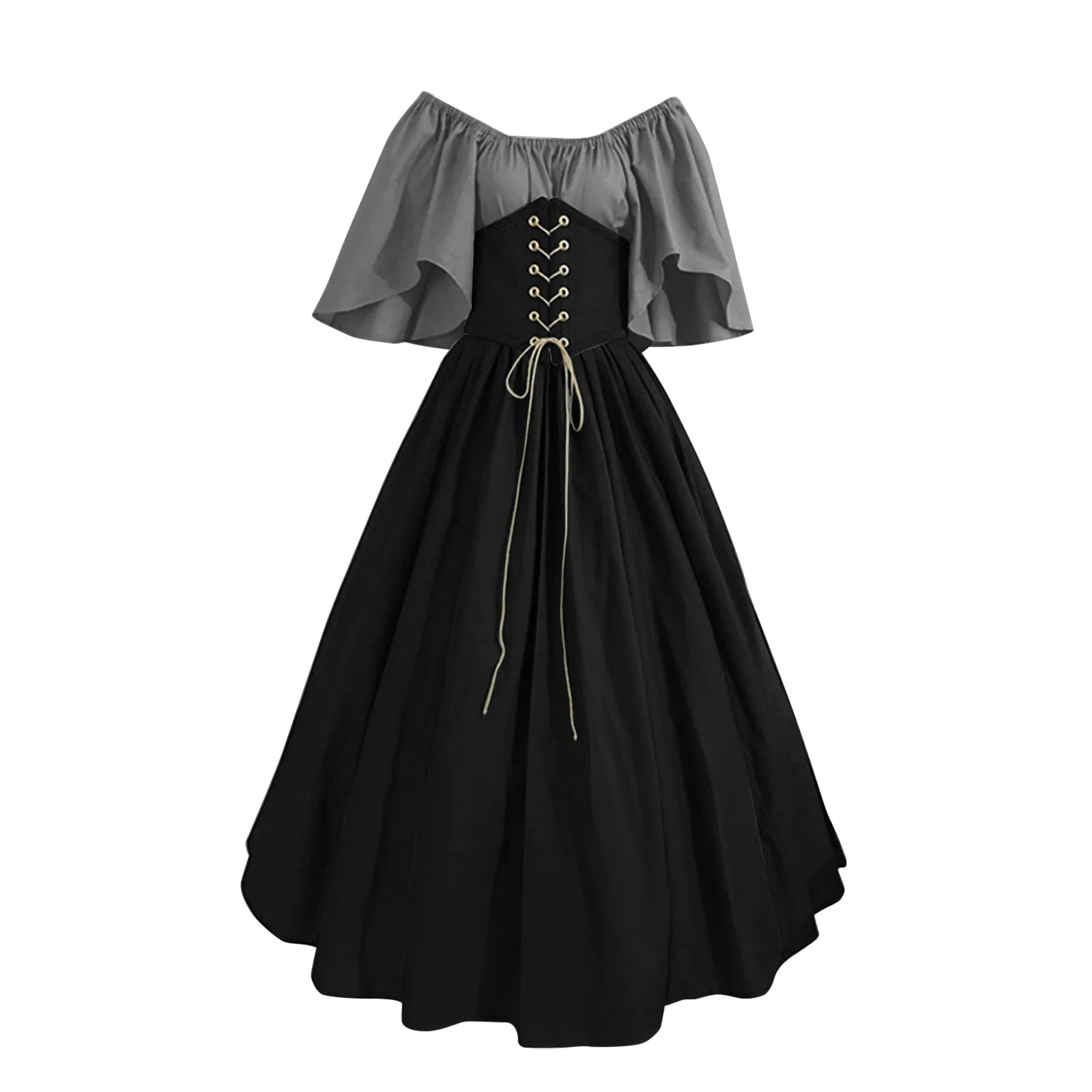 Palace Medieval Costume Women Christmas Dress Vintage Victoria Lace Up Vintage Carnival Party Long Robe Cosplay Fancy Clothing voguable