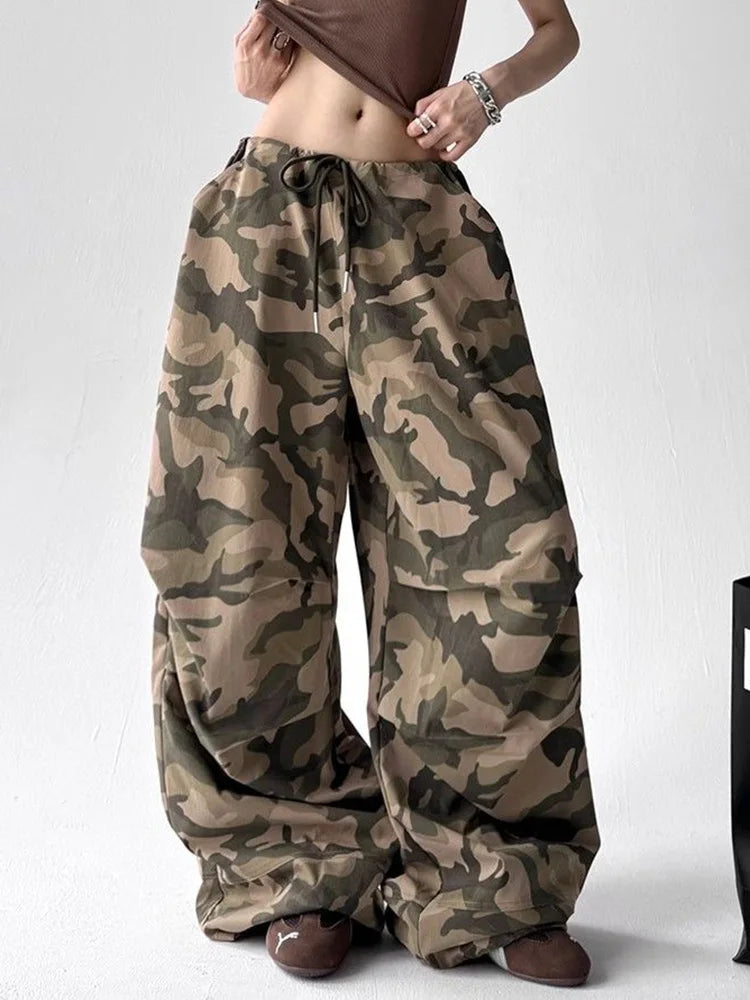 Y2K Camouflage Cargo Pant Women Streetwear Loose Hip Hop Harajuku Trousers American Vintage High Waist Summer Bf Casual Pants voguable