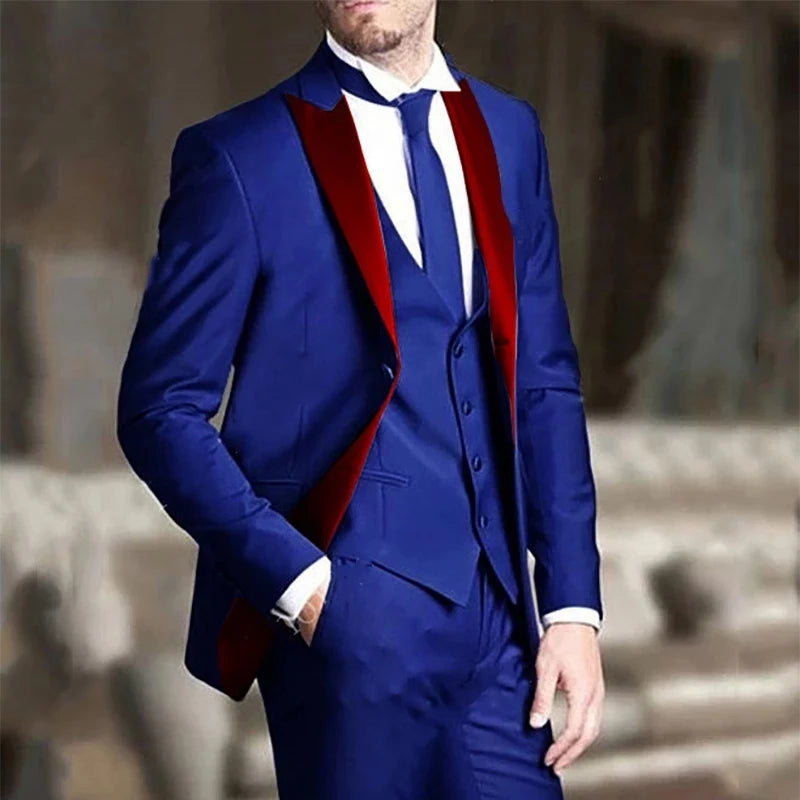 Voguable  Latest Design 3 Piece Wedding Men Suits 2026 Slim Fit Groom Tuxedo Terno Masculino Formal Prom Men's Party Wear Costume Homme voguable