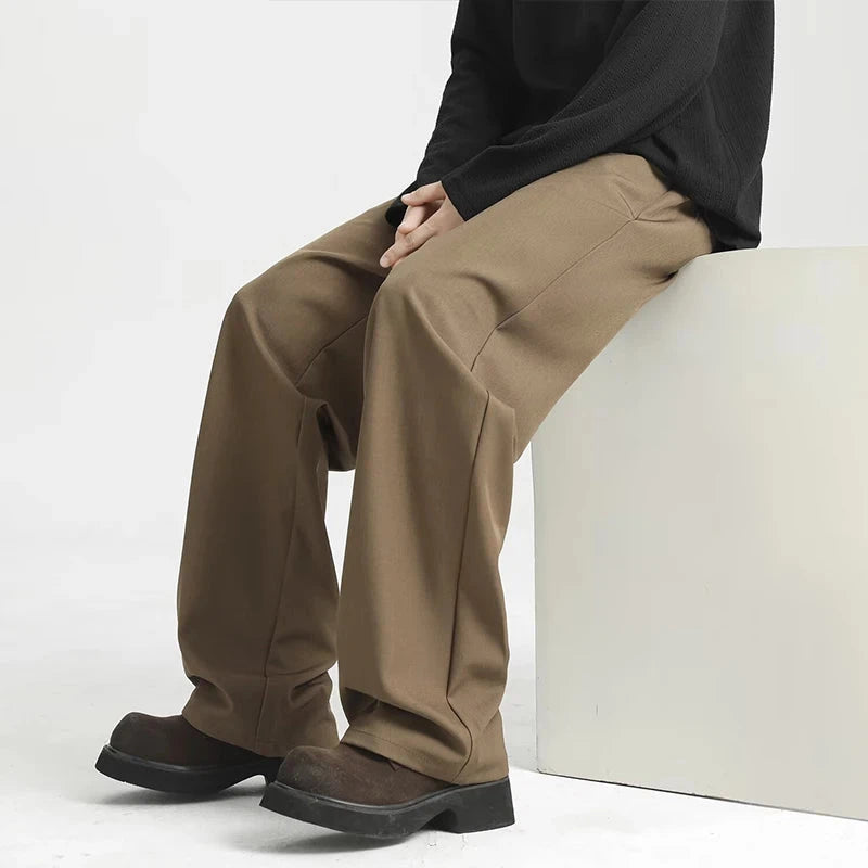 Men's Light Luxury Naples Slim-fit Suit Pants Casual Japanese Retro Premium Quality Elegant Popular Leisure Trousers 2026 Spring voguable