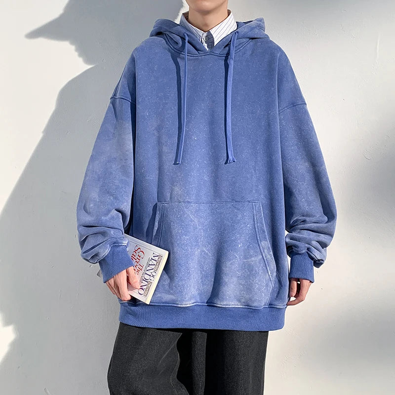 Men Sweatshirts Washed Hoody Vintage Streetwear Baggy Fashion Harajuku Female Casual Hoodies gotmes-shop