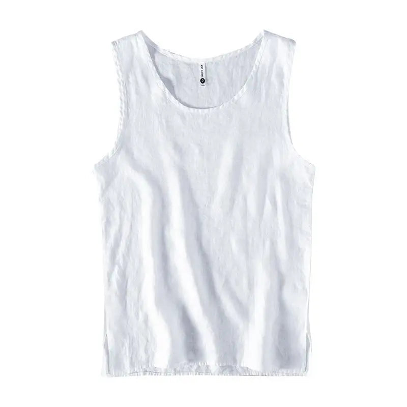 Voguable  Men's Vintage Chinese Style Linen Vest Breathable Loose-Fit Casual Summer Waistcoat Zen Cotton-Linen Sleeveless Shirt M-5XL voguable