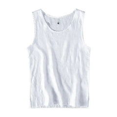 Voguable  Men's Vintage Chinese Style Linen Vest Breathable Loose-Fit Casual Summer Waistcoat Zen Cotton-Linen Sleeveless Shirt M-5XL voguable