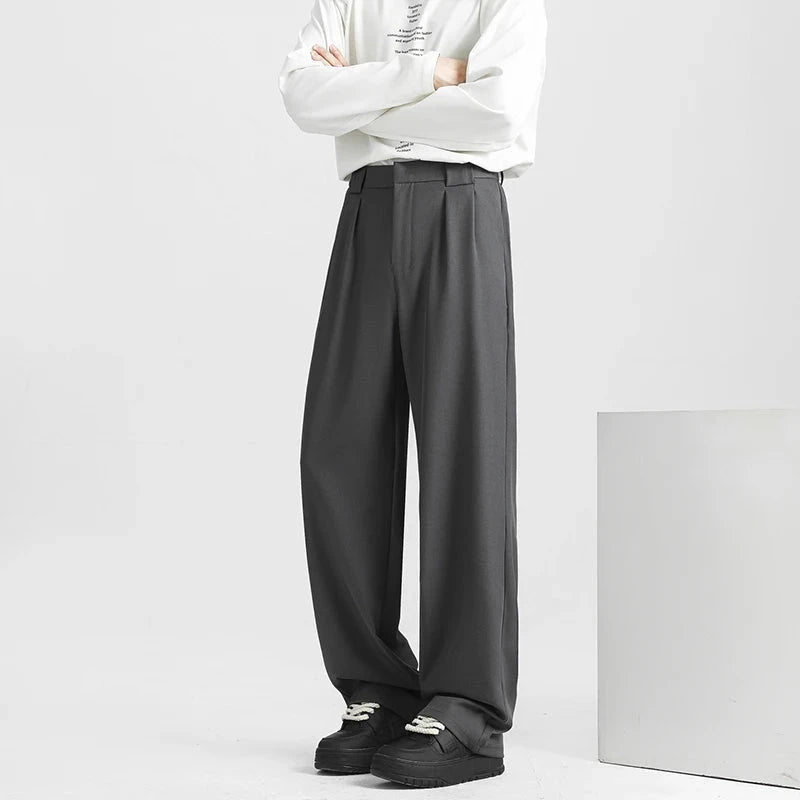 Men's Light Luxury Naples Slim-fit Suit Pants Casual Japanese Retro Premium Quality Elegant Popular Leisure Trousers 2026 Spring voguable