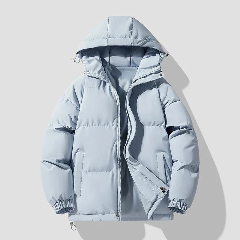 Autumn Winter New Men's Hooded Parkas Solid Warm Couple Jacket Outdoor Casual Outwear Coats Men Cotton Padded Sports Jackets voguable