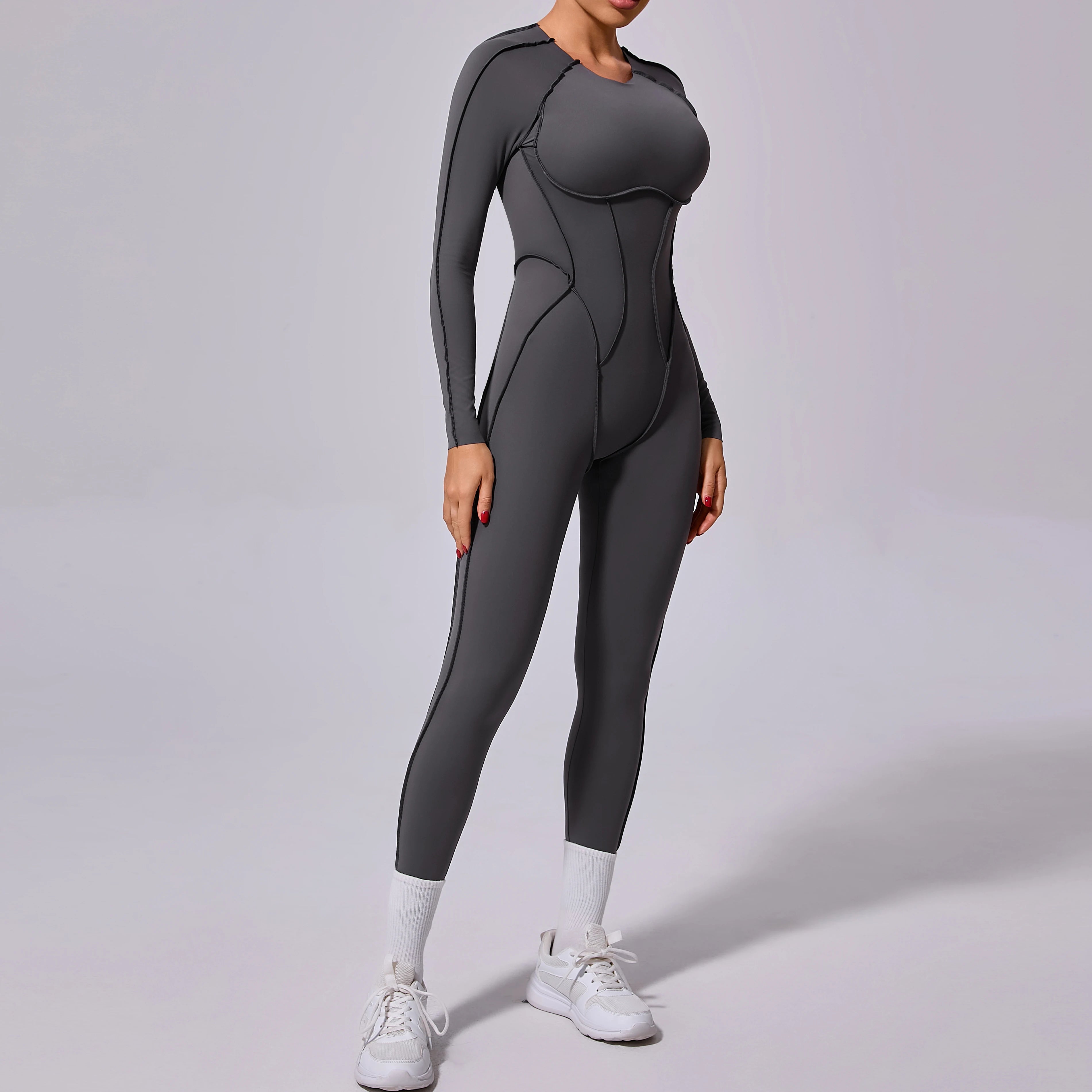 Voguable  Long Sports Jumpsuit Sleeveless Gym Set Women Yoga Clothes Rompers Workout One-piece Suit Female Outdoor Recreation Bodysuits voguable