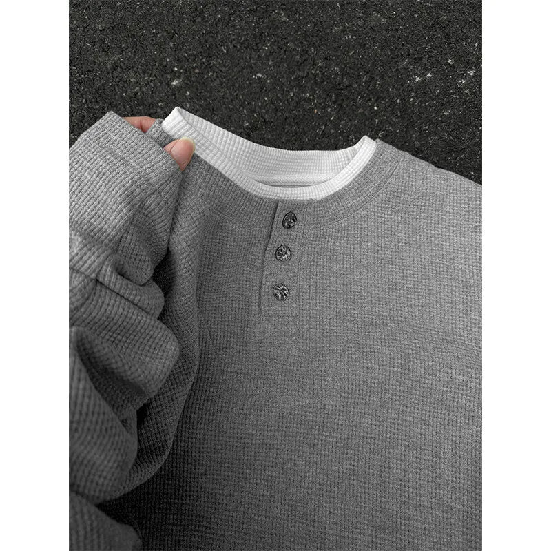 Spring Long Sleeved T-shirt Men Fashion Solid Color Checkered T Shirt Men Streetwear Korean Loose Round Neck T Shirt Mens Top voguable