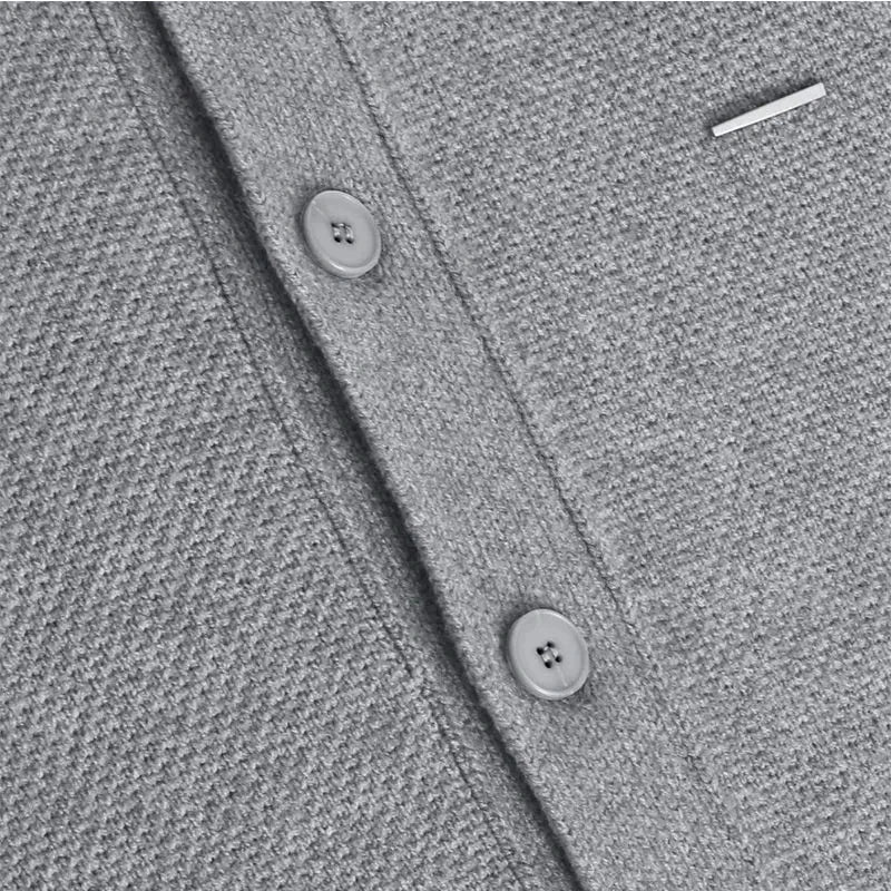 Simple Elegant Cardigan Personalized Solid Color Round Neck Sweater Jacket Autumn Winter Loose Knitted Cardigan Cityboy Knitwear voguable