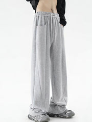 Voguable  Y2k Flared Sweatpants Men Streetwear Sport Straight Heavy Duty Wide Leg Casual Pants Outdoor Hiking Long Trousers Male voguable