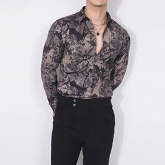2024 KPOP Fashion Style Harajuku Slim Fit Ropa Hombre Loose Casual All Match Shirt Korean Style Pointed Collar Long Sleeve Blusa voguable