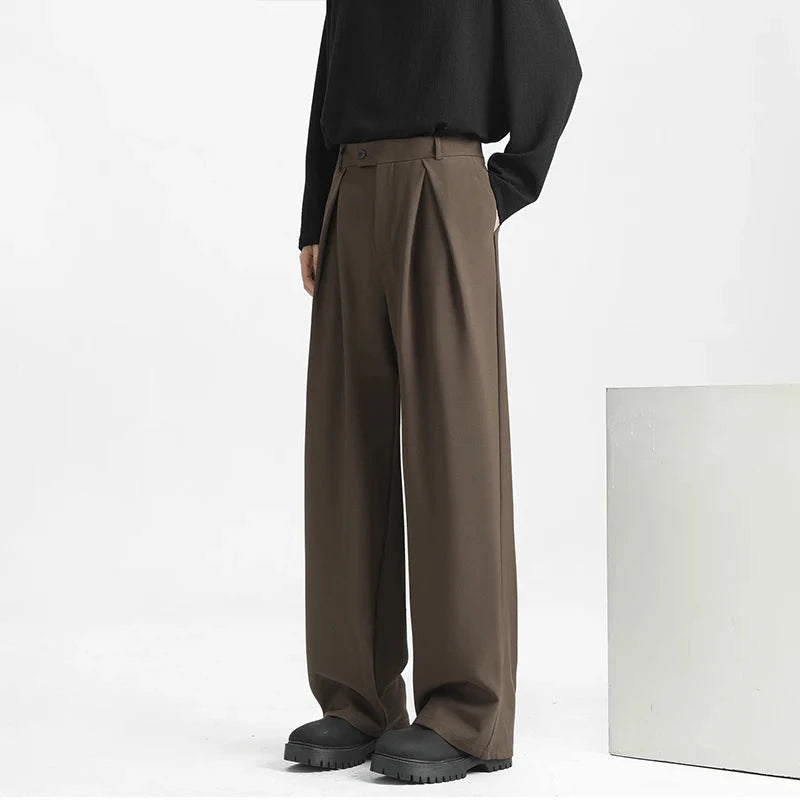 Men's Light Luxury Naples Slim-fit Suit Pants Casual Japanese Retro Premium Quality Elegant Popular Leisure Trousers 2026 Spring voguable