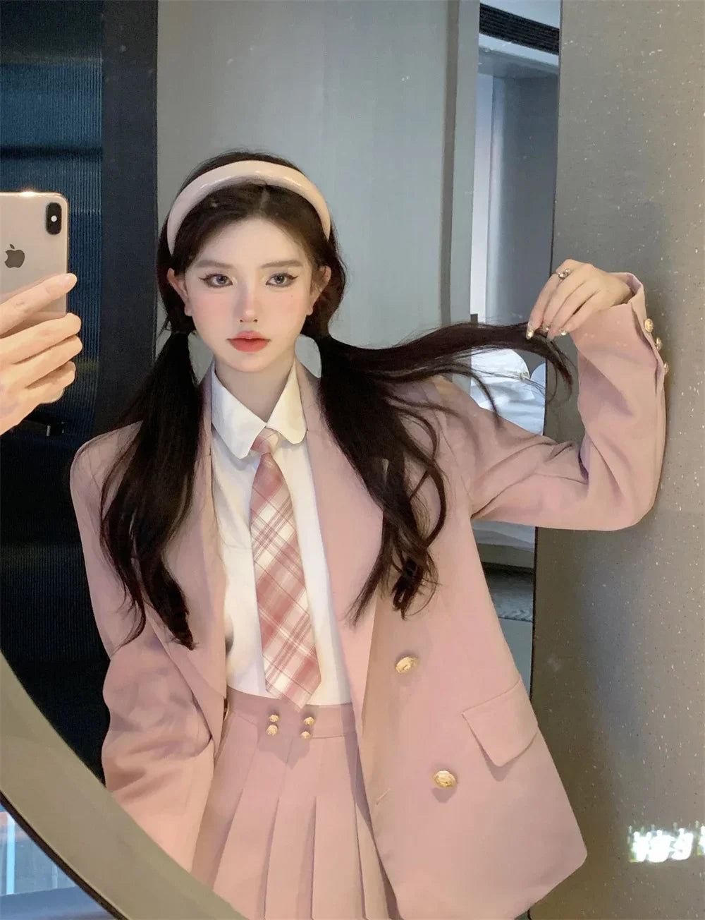 Voguable  Japanese Student JK School Uniform Korean Fashion Sweet Blazers School Girls Uniform Sexy Kawaii Mini Pleated Skirt Uniform Y2k voguable