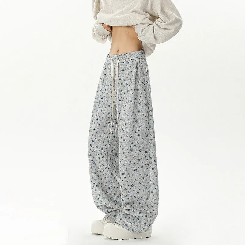 Printed Casual Pants Men Fashion Oversized Wide Leg Pants Men Streetwear Hip-hop Loose Straight Pants Mens Joggers Trousers voguable