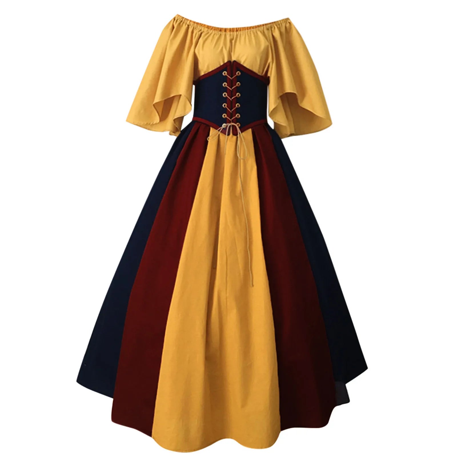 Palace Medieval Costume Women Christmas Dress Vintage Victoria Lace Up Vintage Carnival Party Long Robe Cosplay Fancy Clothing voguable