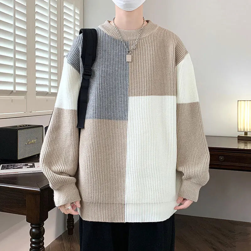 Winter Sweater Men Warm Fashion Casual Knit Pullover Men Streetwear Korean Loose Long Sleeve Sweater Mens Jumper Clothes M-4XL voguable
