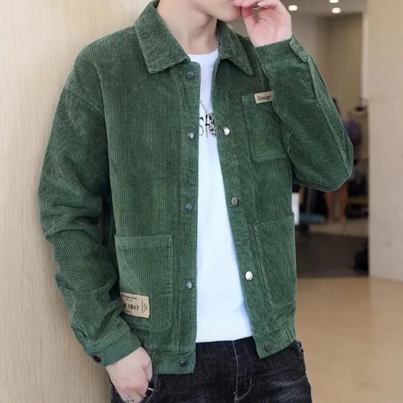 Voguable  High Quality Men's Corduroy Coats 2023 New Spring Autumn Casual Multi-pocket Thin Bomber Jackets Men Workwear Oversize M-5XL voguable