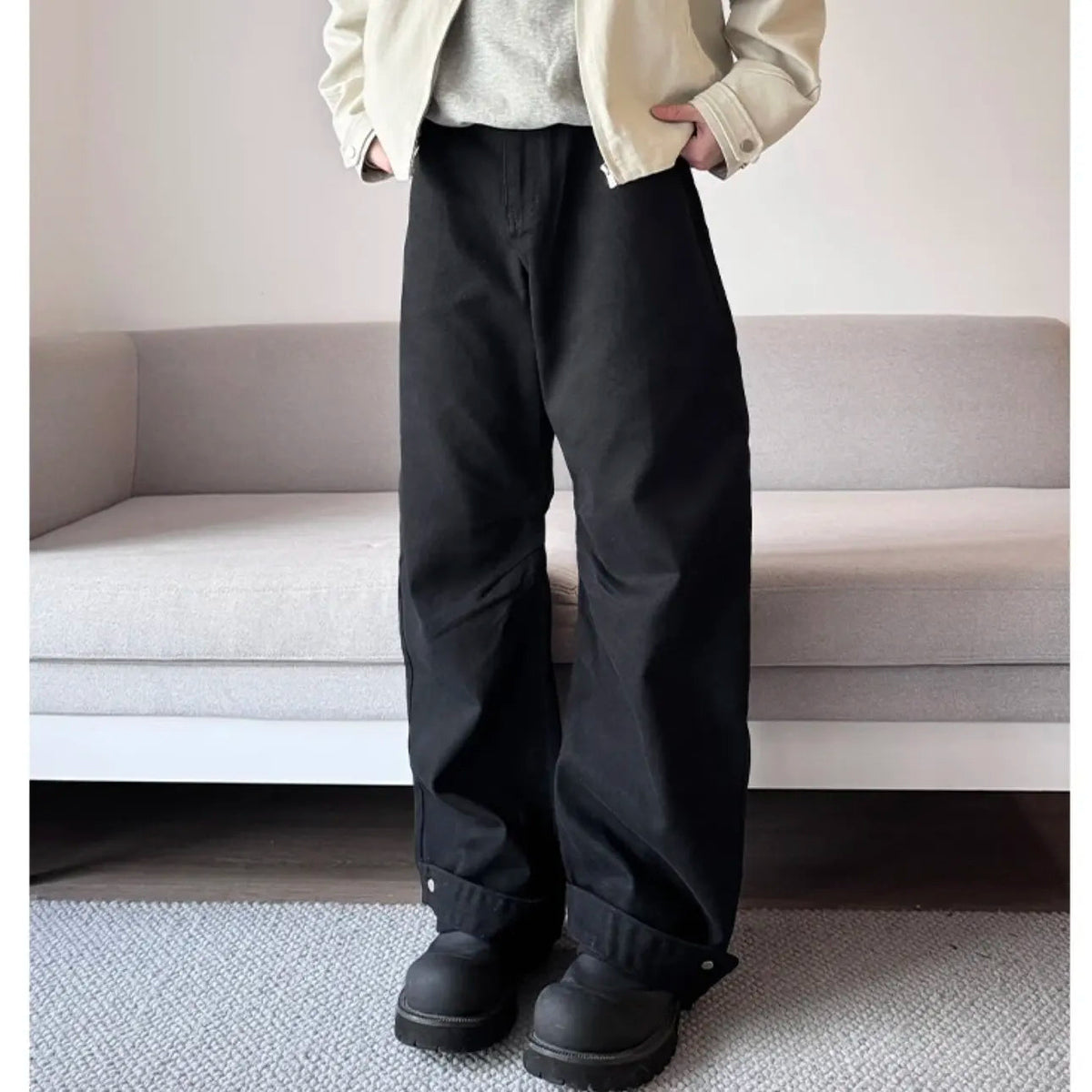NEW pants Unisex Straight Leg Loose Fit Cotton Casual Pants Outdoor Sportswear  Trendy Versatile Trousers Men Women Fashion voguable