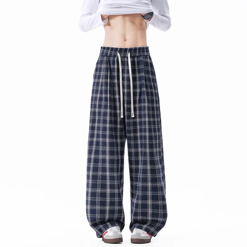 Winter Thick Pants Men Warm Fashion Retro Casual Pants Men Streetwear Hip-hop Loose Wide Leg Pants Mens Vintage Trousers voguable