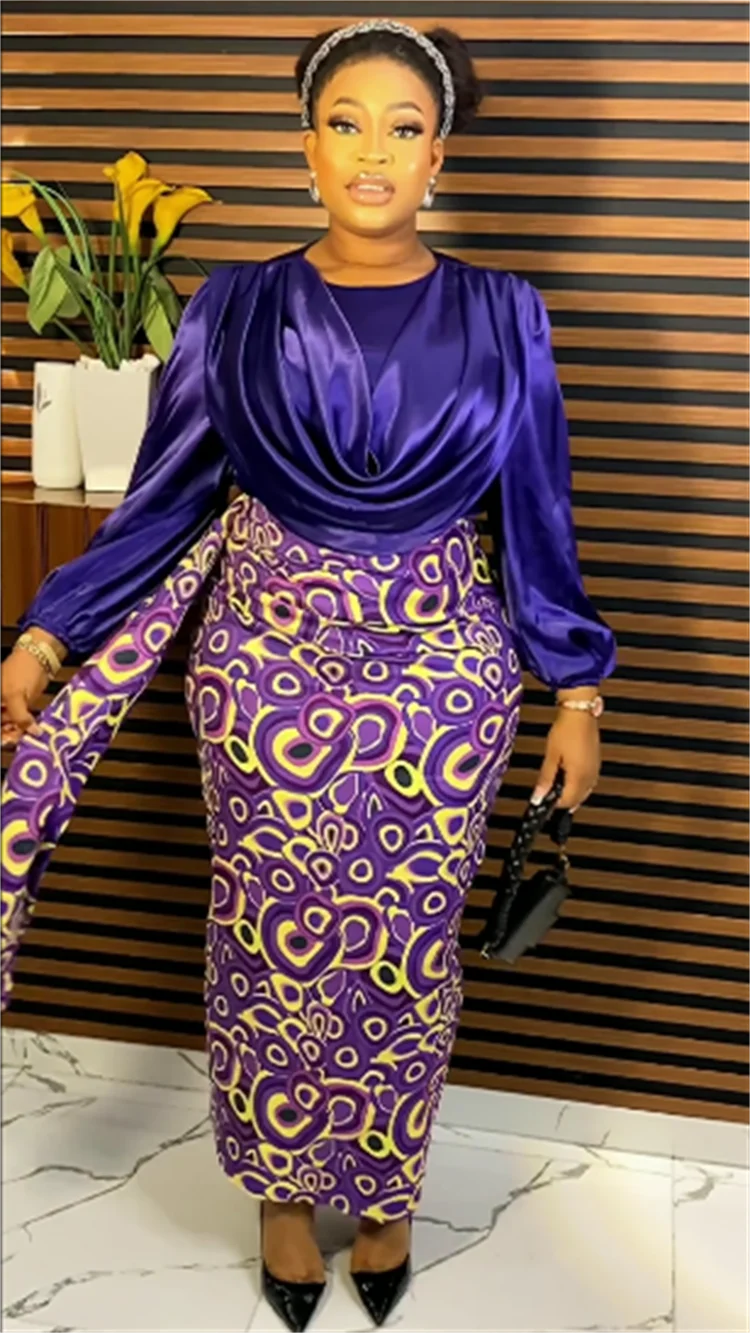 Plus Size African Elegant Party Dresses for Women 2023 New Fashion Chiffon Maxi Long Dress Kaftan Muslim Gown Ladies Clothing voguable