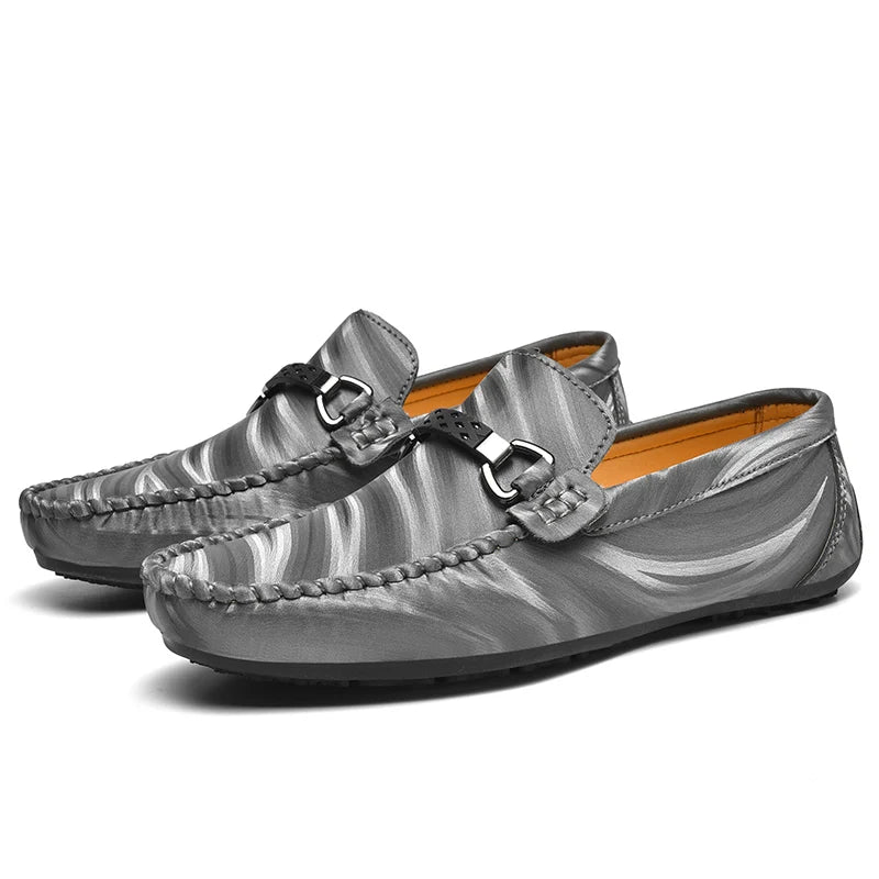 Voguable  Men's Genuine Leather Loafers Plus Size Slip-On Breathable Casual Business Driving Shoes Retro Handmade Spring Autumn flats voguable
