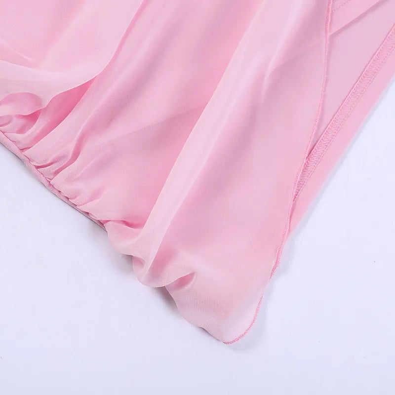 Solid color sexy long ribbon Mini dress ladies summer strapless sheath dress Sisterly temperament party dress short skirt voguable