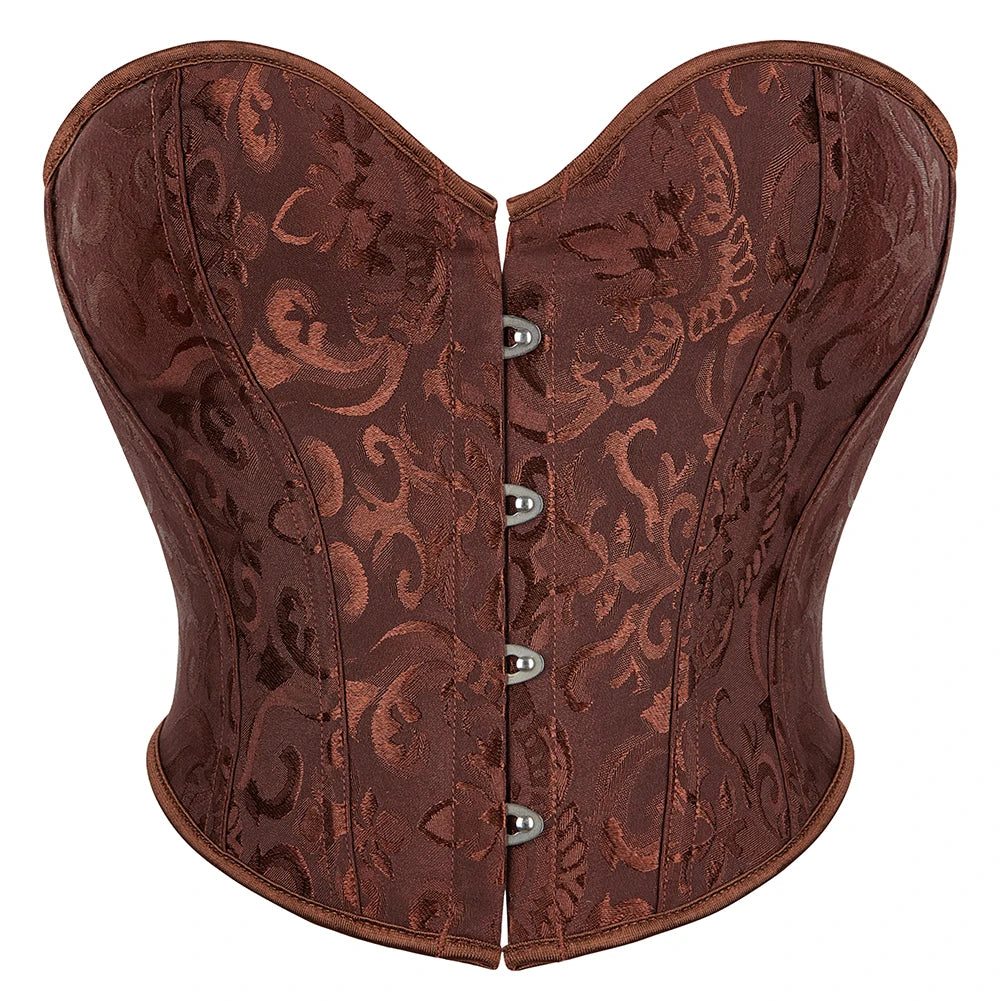 Voguable New Stylish Short Torso Waist Trainer Corset Bustier Crop Tank Top Corselet Pink White Green Red Beige Korset voguable