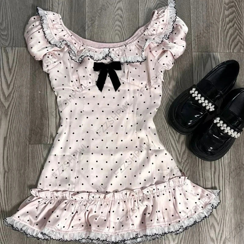 Voguable  Y2K Women's Camisole Top Fashionable Kawaii Cute Harajuku Sweet Korean Style Bow Accessories Everyday Sexy Slim Fit Casual Tops voguable