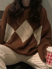Women Knitted Sweater Fashion Oversized Pullovers Ladies Winter Loose Sweater Korean College Style Women Jumper Sueter voguable
