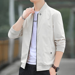 New Autumn Bomber Baseball Jacket Men Fashion Slim Fit Coat Streetwear Solid Color Male Outwear Zipper Casual Jackets Brand Tops voguable