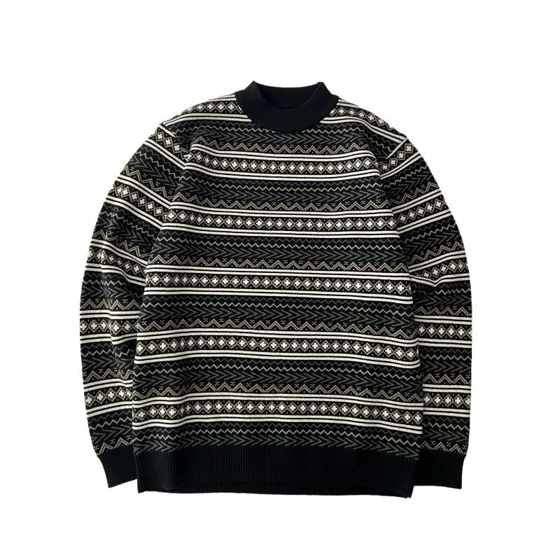 Winter Sweaters Men Slim Fit Warm Fashion Retro Knitted Pullovers Men Korean Casual Long Sleeved Sweaters Mens Jumper Clothes voguable