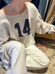 14 Print Oversized Sweatshirt Women Sexy Scoop Neck Long Sleeve Cotton Loose Pullover Autumn Streetwear Fashion Hoodie Y2k Tops voguable