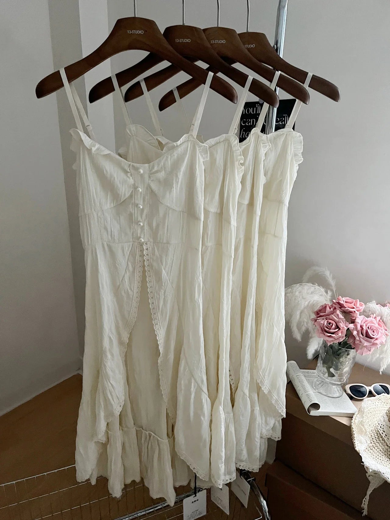 Voguable 2000s Vintage Y2k Clothing Korean 2 Piece Skirts Sets Women Casual Y2k Crop Top Blouse + Strap Mini Dress Japanese Beach Party voguable