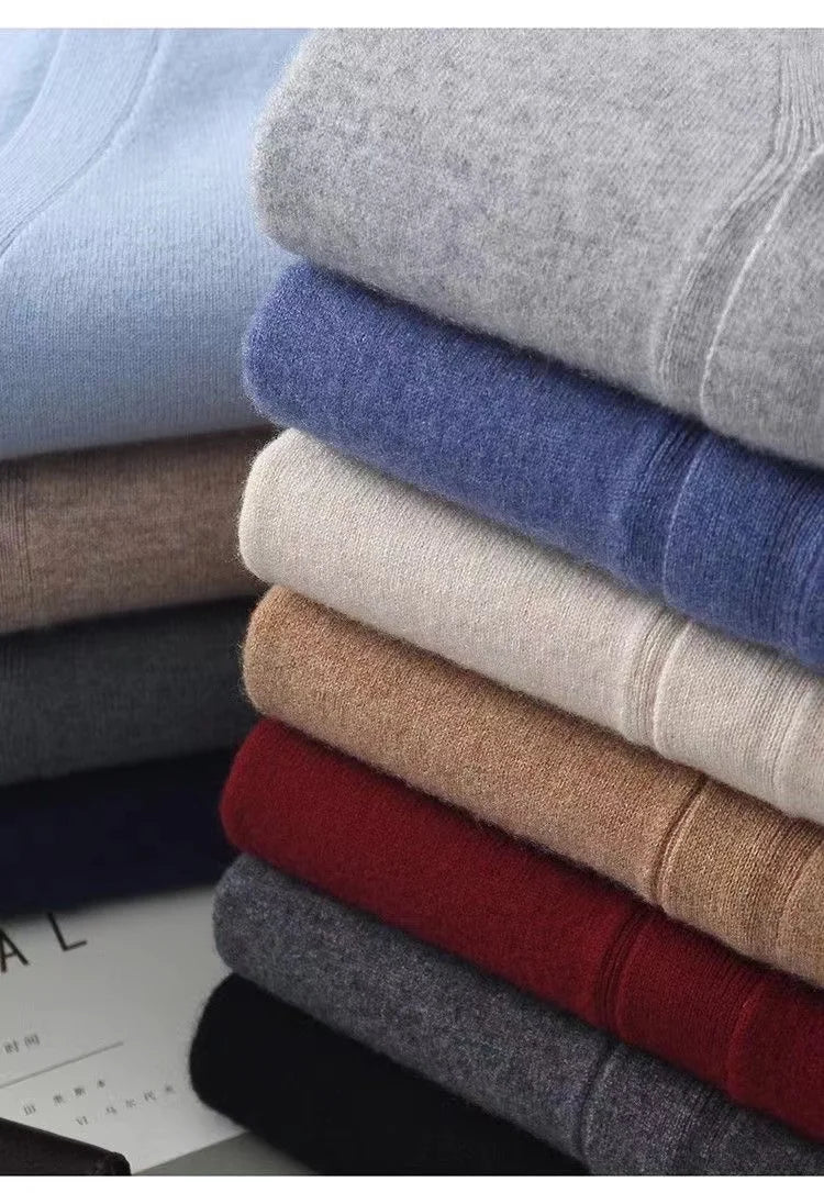Autumn/Winter New Men's Business and Leisure V-neck Thin Knitted Cardigan Sweater Warm and Fashionable High Quality Knitted voguable
