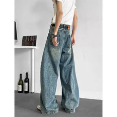 Men Baggy Jeans Wide Leg Unisex Streetwear Hip Hop Dance Pants Loose Fit Trousers Oversized Urban Jogger Street Dance Clothing voguable