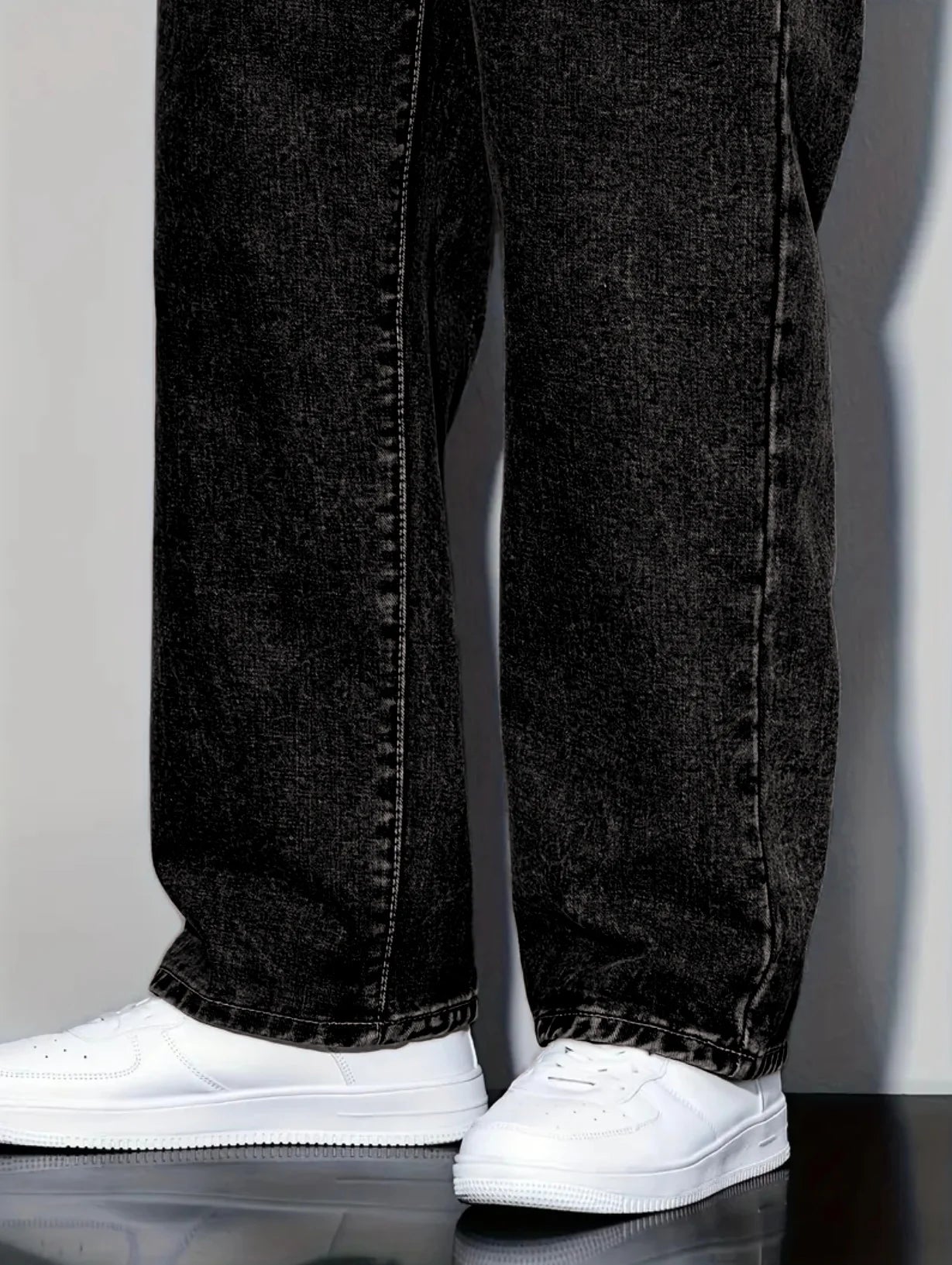 Voguable  Men's Loose-fit Straight-leg Jeans  Durable and Washable Men's Denim Trousers for Men  Perfect Gift for Boyfriends and Husbands voguable
