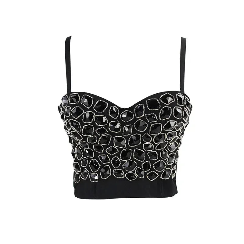 Fashion Clothes Tank Sling Stage Dance Wear Casual Women Clothing Y2k Tops Corset Streetwear Sexy Club Party Summer Elegant voguable