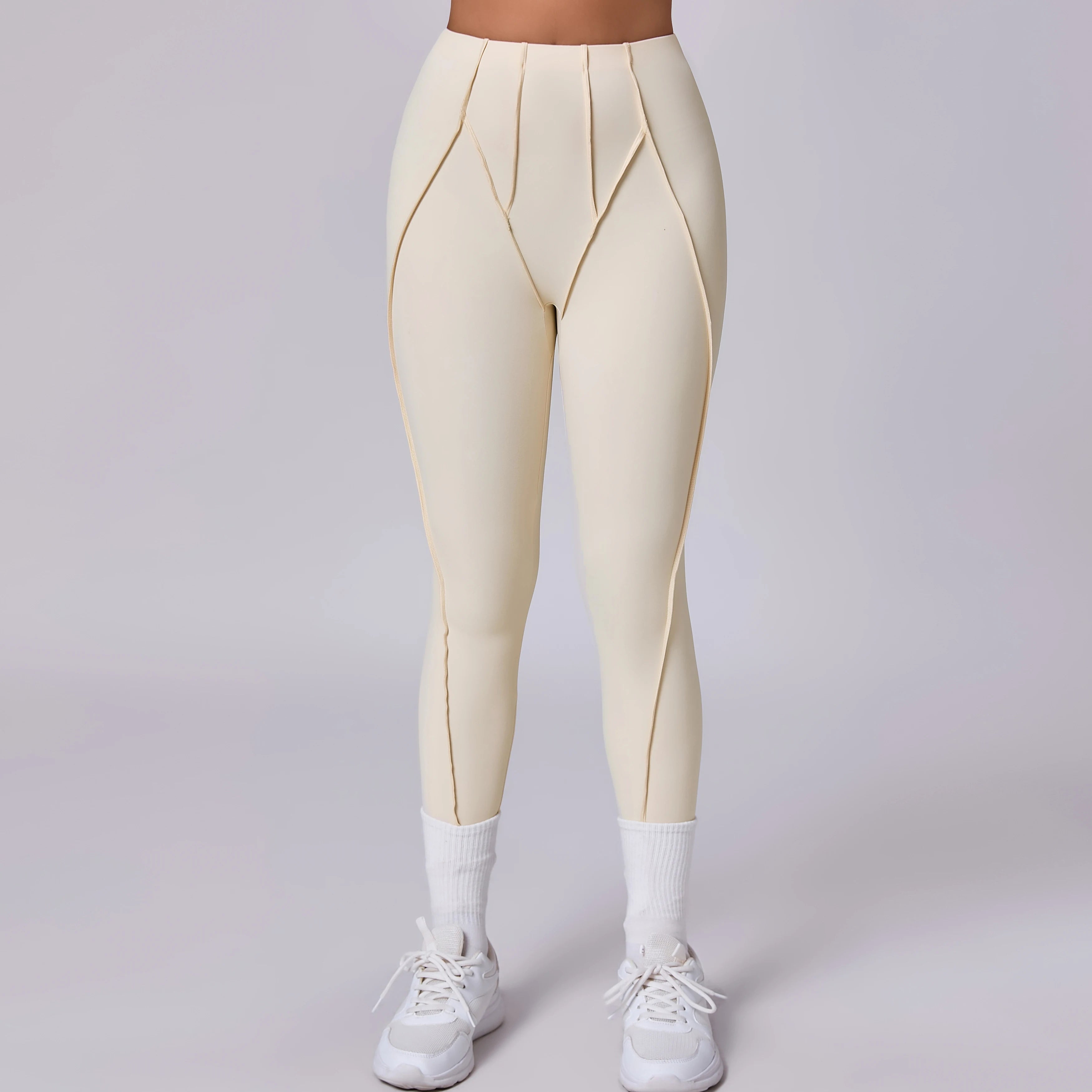 Voguable  Women Nude Straps Yoga Pants Squat Proof Workout High Waist Leggings Fitness Pant Female Active Wear Legging voguable