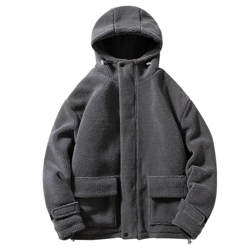Winter Warm Coats for Men Top Grade Lamb Velvet Men's Jacket Casual Hooded Zipper Coats Fashion Warm Wool Jackets Thick Clothing gotmes-shop
