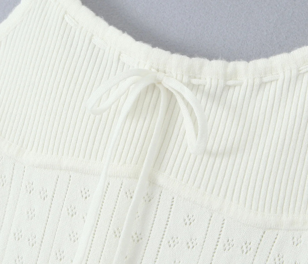 Eyelets Knit Tight Long Dress White Solid Color Women Dress For Summer Spring Square Collar Sleeveless Sexy Beach Party Dresses voguable