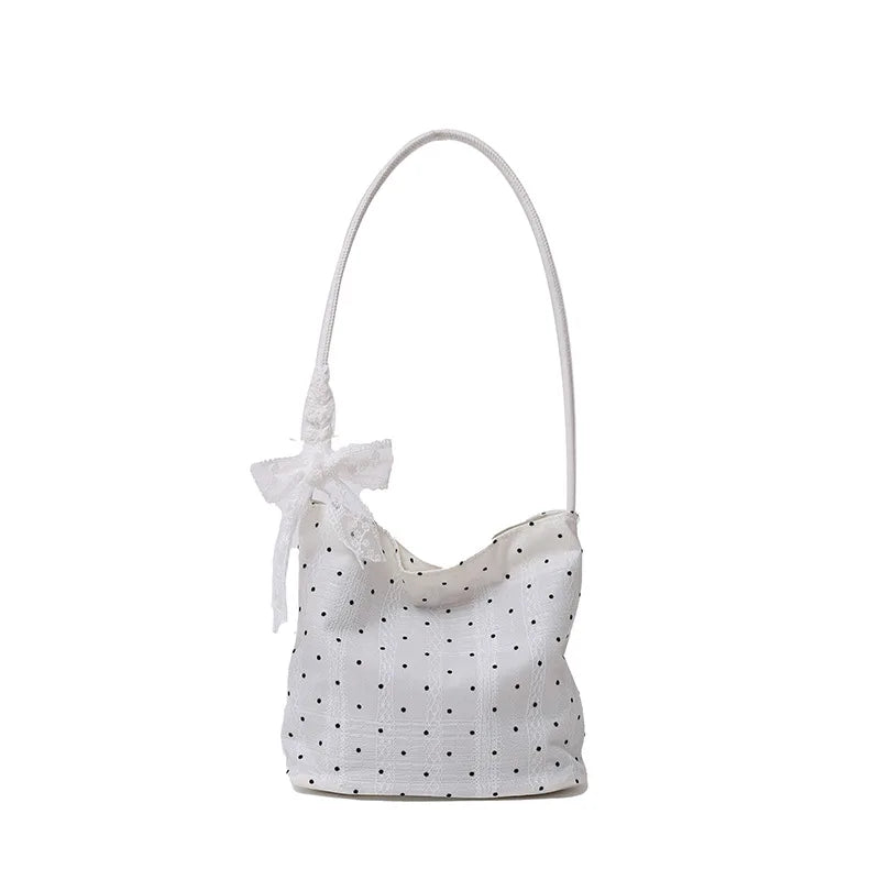 Luxury Design All Match Dot Shoulder Bags Sweet Y2k Aesthetic Casual Handbags Fashion Chic Women Streetwear Simple Underarm Bag voguable
