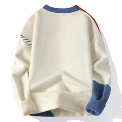 Voguable  Autumn Winter Warm Men Sweaters Fashion Turtleneck Patchwork Pullovers New Korean Streetwear Pullover Casual Men Clothing voguable