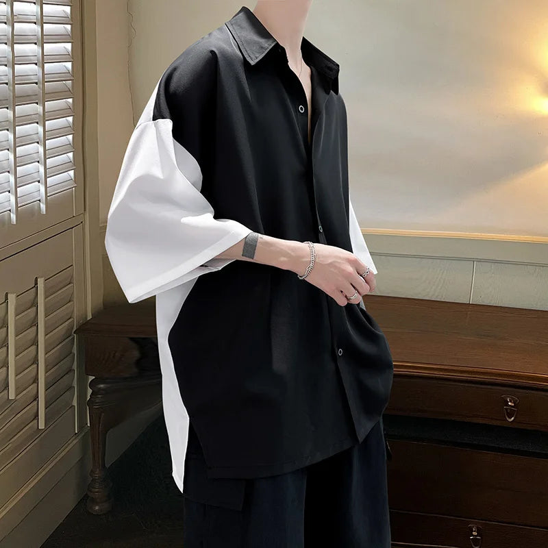 Summer Short Sleeve Shirt Men Fashion Oversized Ice Silk Shirt Men Streetwear Loose Casual Shirts Mens Hawaiian Shirt M-3XL voguable