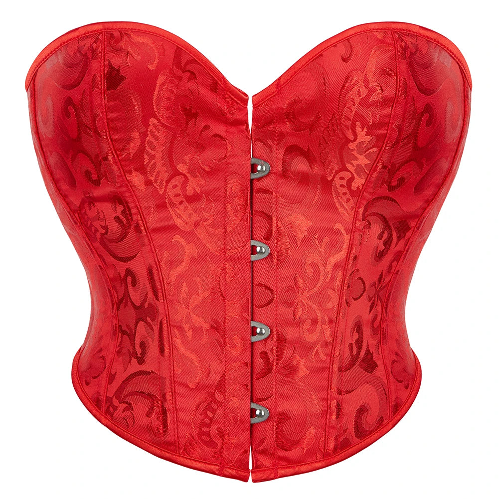 Voguable New Stylish Short Torso Waist Trainer Corset Bustier Crop Tank Top Corselet Pink White Green Red Beige Korset voguable