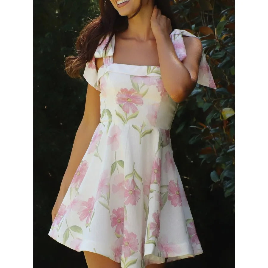 Voguable  European and American women's clothing is fashionable and elegant women's summer strap tube top slim print dress in voguable